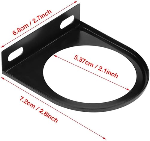 Pilier de jauge de Compteur Universel, Le Fer Noir 52mm 2 Pouces Universel monotrou de jauge de Compteur de Montage sur Pilier Support de Support de dosette Noir - Poukt