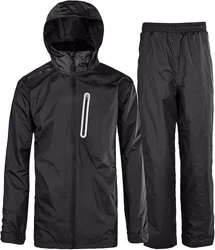 SPEEDRUN Combinaison de Pluie Imperméable et Réfléchissante Veste Imperméable Homme Rain Coat Ensemble Pluie Vêtements Pluie Moto Combinaison Pluie Pantalon de Pluie Sport Outdoor - Poukt