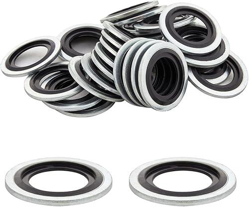 Joints de bouchon de vidange d'huile, Lot de 20 vis de vidange d'huile bague d'étanchéité, OEM 110265505R, 6079970345, 8200641648, 3121867, 7700266044 Compatibles avec Captur Clio Laguna Megane Espace - Poukt