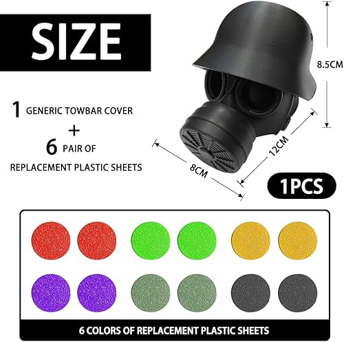 Capuchon d'attelage de remorque avec 6 couleurs interchangeables Couverture d'attelage de remorque drôle Capuchon d'attelage de remorque Protection pour attelage de remorque auto Trimmer - Poukt