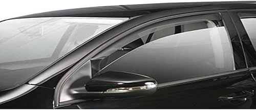 Déflecteurs latéraux compatible avec Skoda Fabia 5 portes/combi 2007-2014, Gris fumé, Rauchgrau - Poukt