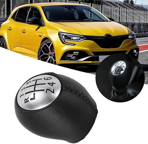 Aramox Remplacement du pommeau de Levier de Vitesse 6 pour III Scenic Laguna Espace Master Trafic OEM: 328650005R - Poukt