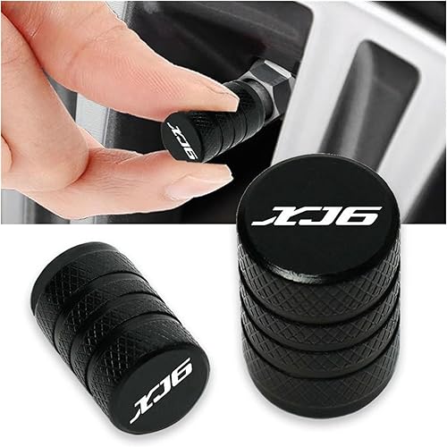 Générique Bouchons de Valve d'air de Pneu de Moto CNC, tiges de Poudre de Pneu de Roue de Moto, Accessoires de Couverture compatibles avec Yamaha XJ6 Diversion XJ6 Toutes années - Poukt