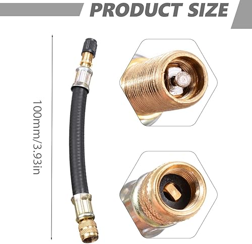 OUDQFCJ Rallonges Universelles Flexibles de Valve de Pneu Adaptateurs de Valve avec Capuchon et Valve Coudée pour Voiture Moto Vélo (100mm) - Poukt