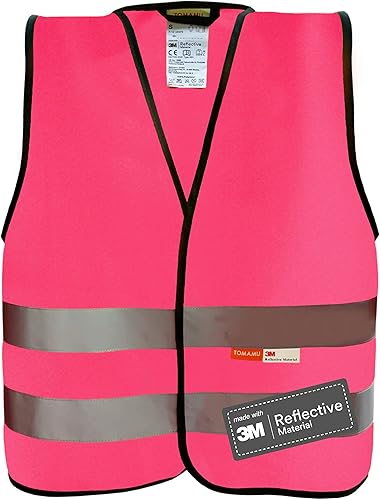 Tomamu Gilet de haute visibilité pour enfants - Gilet réfléchissant avec fermeture scratch et bandes réfléchissantes - Fabriqué avec du matériau réfléchissant 3M - Poukt