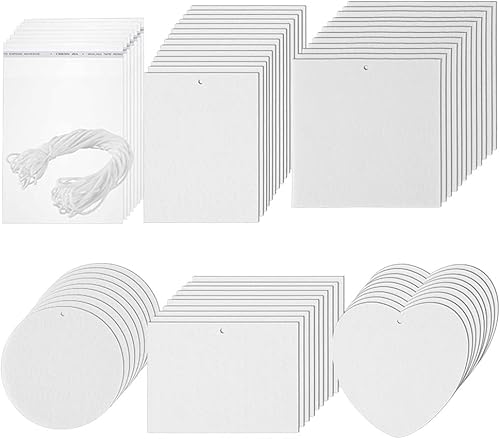 Wernfale 50 Pièces Feuilles de Désodorisant par Sublimation Feutre Désodorisant Feuilles Parfumées Rectangulaires avec Corde pour la Décoration de Voiture Facile à Utiliser - Poukt