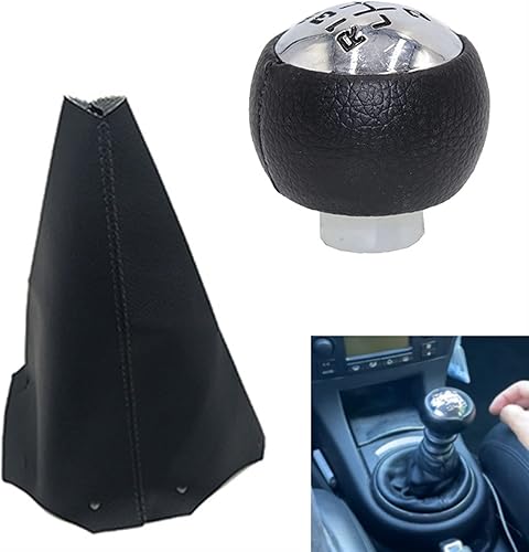 NKLDDE Pommeau De Levier De Vitesse Manuel en Cuir PU Manette De Vitesse Levier Poignée Bâton pour P&eugeot 307 308 3008 407 5008 807 pour Citroën C3 C4 C8 - Poukt