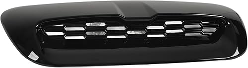 Finition d'aération de Capot Moteur Avant, Couvercle d'aération de Capot Moteur à Flux d'air Stable, Lisse et Légère Noir Brillant pour S R56 R55 R57 R58 - Poukt
