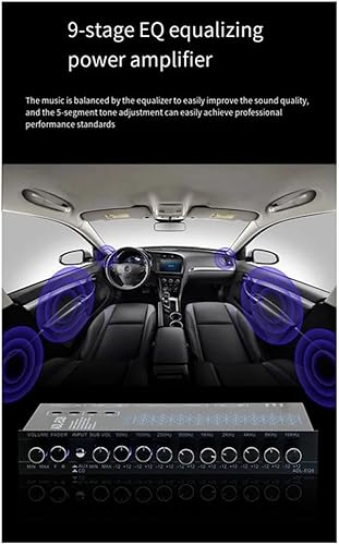 Suoumwa Auto Cube Égaliseur Graphique 9 Bandes Audio de Voiture Numérique -EQ9 Égaliseur D'Amplificateur de Voiture Série Complète avec Filtre Réglable - Poukt