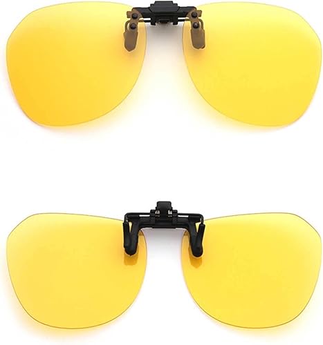 ZXCVWWE 1 PC Clip-on Polarisé Jour Nuit Vision Flip-up Len UVB Lunettes Éblouissement Voiture Lunettes Lunettes Clip Soleil M8G8 Pilote De Polaris - Poukt