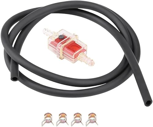 Filtre Essence Moto,Durite Essence 6Mm,Filtre ¨¤ Essence De 6 Mm,Filtre ¨¤ Essence Carr¨¦ Pour Scooter De Moto De 1/4 Pouce + Durit De Carburant + Collier De Fixation De Haute Perf - Poukt