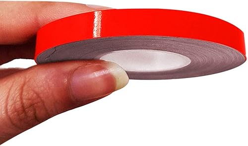 4R Quattroerre.it 10489 Trim Stripes Bandes Adhésives pour Voitures, Rouge Fluorescent, 7 mm x 10 MT - Poukt