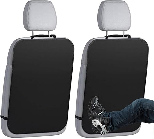 Olgary Protection Siège Voiture Enfant 2 Pièces - Protection de Dossier de Voiture pour Enfants, Housse Arrière Anti-Rayures Imperméable pour Sièges Auto, Design Respirant avec Élastiques Universels - Poukt