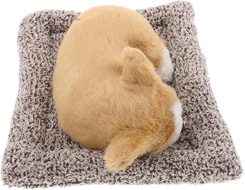Zerodeko Poupée de Voiture Chien en Peluche Ornement de Voiture de Chien Jouets de Simulation de Voiture Peluche Chiot Qui respire décorations de Tableau de Bord Femmes Coton - Poukt