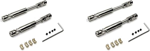 Spactz 2X Arbre de Transmission CVD en Métal MN78 avec Manchon d'arbre de 3 mm à 4 mm pour Pièces de Mise à Niveau de Voiture MN78 MN-78 MN 78 1/12 RC - Poukt