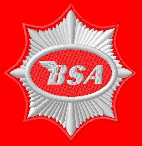 Masterpatch Patch pour les fans de la BSA Logo Classic Motorcycle 65 Firebird Thunderbolt 75 Rocket 350 Fury 25 Aufnäher parche Bordado brodé patche écusson Toppa ricamata - Poukt