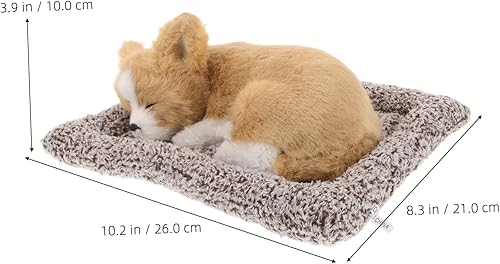 Zerodeko Poupée de Voiture Chien en Peluche Ornement de Voiture de Chien Jouets de Simulation de Voiture Peluche Chiot Qui respire décorations de Tableau de Bord Femmes Coton - Poukt