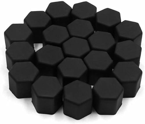Lot de 20 cache-écrous en silicone pour boulons de roue de 19 mm, solution de prévention de la rouille (noir) - Poukt