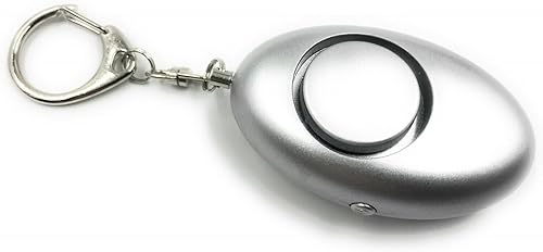 ocona Mini Alarme Panique d'alarme portatif d'alarme d'urgence sirène Auto-défense 140dB avec Lampe LED intégrée SOS, Une Alternative au Spray au Poivre, Portable, Argent - Poukt