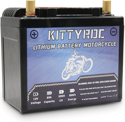 KITTYROC 12V Lithium Moto Batteries 8Ah 500A, LiFePO4 Batteries with Smart BMS, Replacement ATV, UTV, Moto, Lawn Mower, Jet Ski, Snowmobile, 4 Wheeler, Tractor, Scooter and Generator Batteries - Poukt