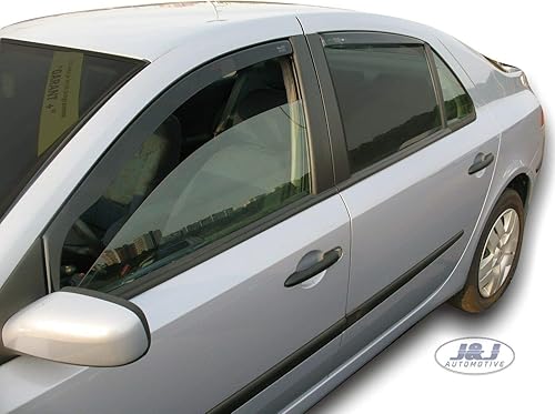 J&J AUTOMOTIVE | Heko Deflecteurs d'air Déflecteurs de Vent Compatible avec Laguna 2 4/5P. Berlina 2001-2007, Ensemble 4 pcs, Aérodynamique - Poukt