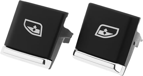 eMagTech Lot de 2 caches de bouton d'interrupteur de fenêtre électrique de siège conducteur compatibles avec Porsche Cayenne 2011-2018 (n° 1-2) - Poukt