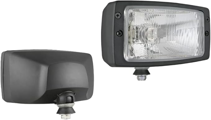 MelTruck® 2 phares principaux H4 12 V 24 V pour feux de route, feux de croisement, feux de position et 2 fiches - Poukt