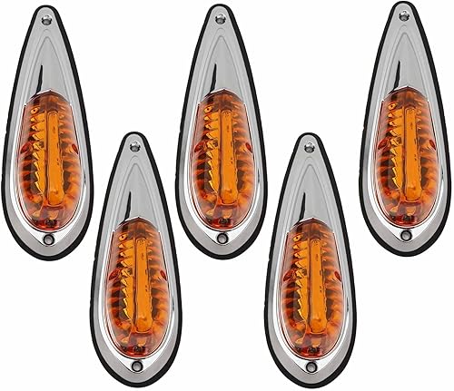 Feux de Circulation sur le Toit, 12 V 24 V, 5 Pièces, Feux de Position de Toit de Cabine Ambrés, Feux de Circulation Supérieurs Super Lumineux étanches pour Camionnettes de (24V) - Poukt