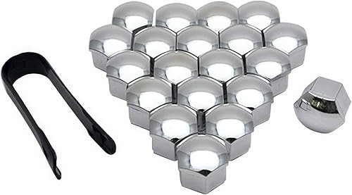 Capuchons Protection Hexagonal, 20X 17mm argenté écrou de roue de voiture capuchon de boulon universel - Poukt