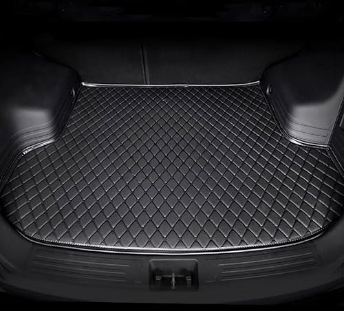 GXDFC Voiture Cuir Tapis de Coffre pour Kia NIRO 2017-2021 2022 2023 2024 2025, Bac Coffre Imperméables Cargaison Tapis Antidérapant Housse Protection Accessories,Black - Poukt