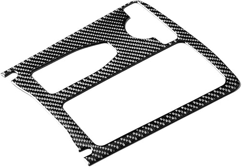 Qiilu Couvercle d'habillage de Support de Tasse d'eau de Console Centrale en Fiber de Carbone pour Mercedes W204 2005-2012 - Poukt