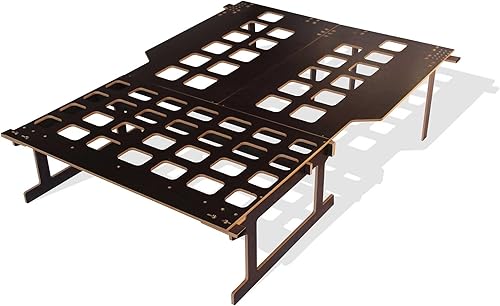 Camporan - Lit de Camping-Car Léger, Lit Petit Fourgon pour Divers Véhicules, Sommier Pliable en Planche Marine et Assemblage Facile - Poukt