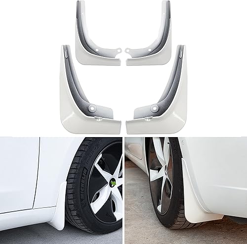 Leikaendi Lot de 4 Garde-Boue pour Tesla Model 3 2017-2023, Aucun perçage requis, Accessoires extérieurs de Voiture Garde-Boue Anti-éclaboussures - Poukt
