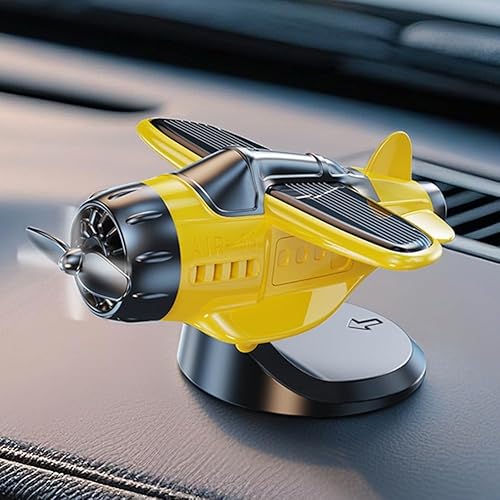 Avion à énergie solaire pour voiture, table de bureau, en alliage, énergie solaire, ornements rotatifs pour voiture, hélicoptère (gris) - Poukt