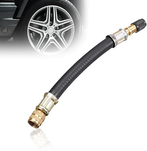 OUDQFCJ Rallonges Universelles Flexibles de Valve de Pneu Adaptateurs de Valve avec Capuchon et Valve Coudée pour Voiture Moto Vélo (100mm) - Poukt