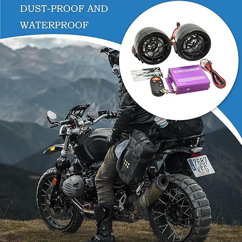 Générique Hauts-Parleurs Moto,Lecteur Audio Universel pour Guidons de Moto | Équipement Puissant pour Aventures en Plein Air Adultes et Famille - Poukt