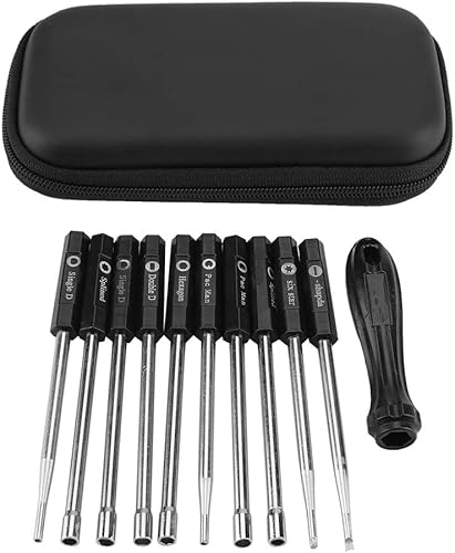10 Pcs Outils de Réglage de Carburateur Jeu De Tournevis Cannelé Jeu d'Outils De Réglage Pacman Double D Type - Poukt