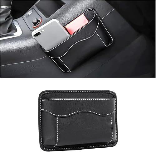 Adunsiaoto PU Petite Multifonctionnel Organiseur pour Voiture, Organiseur Latéral pour Siège de Voiture, PU Anti-Fuite Organiseur LatéRal pour SièGe de Voiture, pour Organiser Document(Noir) - Poukt