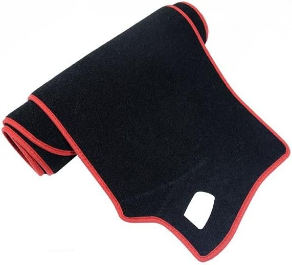 KIDZOY pour Rena&ULT Dacia Sandero Stepway 2 MK2 2013~2020 Couverture de Tableau de Bord Pare-Soleil Anti-Soleil Dast Tapis Tapis Coussin Coussin Voiture Accessoires (Color : LHD Polyester Red Edge) - Poukt