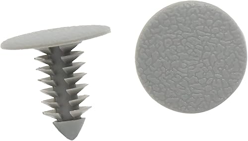 A ABSOPRO Plastique Garniture Clips 8mm Pare-Chocs Porte Rivets Fixation Gris (Ensemble de 50) - Poukt
