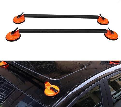 Barres de Croix de Toit en Voiture en Acier de 36,22 Pouces, Installation Légère de la Ventouse, Espace de Accru pour Les Bagages, capacité de Poids de 110 LB Ajustement - Poukt