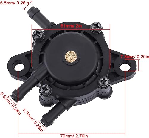ZAMDOE 691034 Remplacement de la Pompe à Carburant pour BS 808656 491922 692313 pour Kohler 24 393 04-S 24 393 16-S, pour Kawasaki 49040-7001, pour Honda 16700-Z0J-003, pour JD LG808656 M145667 - Poukt