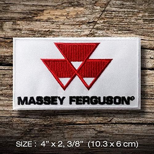 Massey Ferguson Écusson Patch en fer brodé sur accessoire - 1 pièce - Véhicules/Motorsports - Rouge - Sport - Poukt