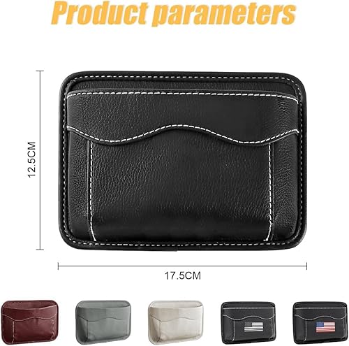 Adunsiaoto PU Petite Multifonctionnel Organiseur pour Voiture, Organiseur Latéral pour Siège de Voiture, PU Anti-Fuite Organiseur LatéRal pour SièGe de Voiture, pour Organiser Document(Noir) - Poukt