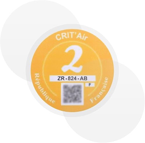 Lot De 3 Pochette Assurance Pare Brise 9 Cm Rond Vignettes Crit’Air Autocollante Auto Protections Auto Vignette Assurance Voiture pour Vignette Crit'Air pour Les Automobiles Transparent - Poukt