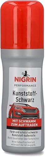 Nigrin 20410 Performance Plastique/Noir I Soin pour Plastique I Noir I Plastique | Soin pour Voiture I Peinture pour Voiture I 75 ML - Poukt