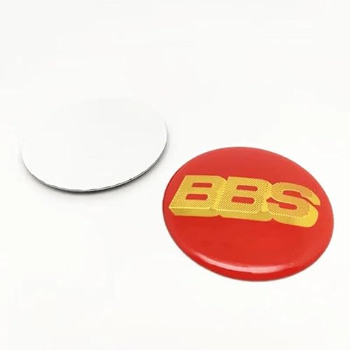 SANSHAOS 4 Pièces Autocollants Cache Moyeu pour BBS 60MM 70MM, Autocollant avec Emblème Centre de Jante Capuchons Moyeu Roue Bouchon Voiture Accessoires,60MM-E - Poukt