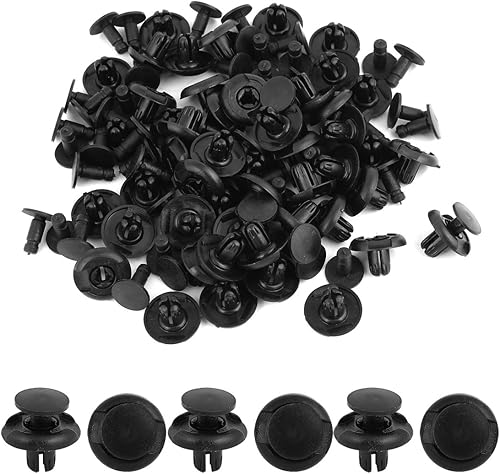 sourcing map 50 Pcs Rivet en Plastique Trou de 7.5 mm diamètre Clip de Fixation Pare-Choc Garde-Boue - Poukt