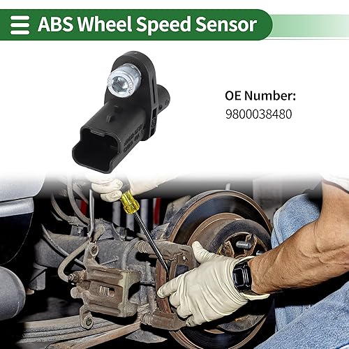 REPAIROCK Capteur de vitesse de roue ABS arrière gauche droite Capteur ABS Antiblocage Système de freinage Capteur No.9800038480 pour Citroën C4 Grand Picasso 2013-2024 - Poukt