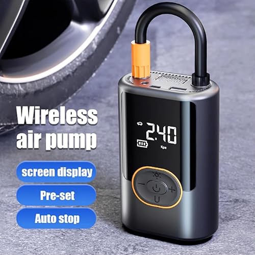 Aircore S1 – Smart Portable Tire Inflator,Wireless Wired Power Bank,Tire Inflator Portable Air Compressor,Wireless + Wired + Power Bank,150 Psi Air Pump for Car,Car Travel Essentials for Long Trips(Br - Poukt